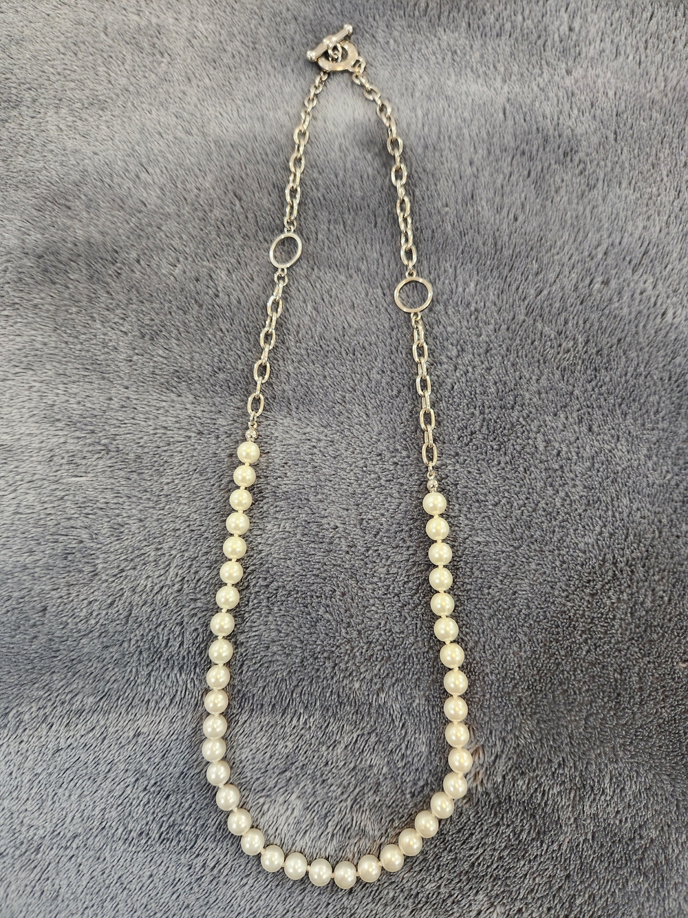 Classic Pearl and Silver Chain Necklace - Mary Kay